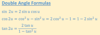 Double Angle Formulas Trigonometry Formula Angles