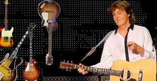 Paul mccartney the beatles les paul guitar lifesize cardboard standup standee cutout poster figure. Paul Mccartney Shows Off His Guitars Collection Videomuzic