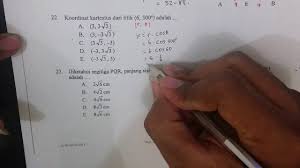 Contoh soal koordinat kutub dan koordinat kartesius beserta jawabannya. Nomor 22 Koordinat Polar Dan Kartesius Pembahasan Soal Un Matematika Tahun 2015 Smk Tkp Youtube