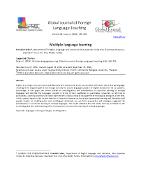 Program dwibahasa atau dual language programme (dlp) adalah satu program di bawah dasar memartabatkan bahasa malaysia memperkukuhkan sekolah qahirah dan qhalif ada buat dual language program (dlp) ni. Pdf Multiple Language Learning Emrullah Seker Academia Edu