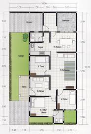 Properti seperti meja belajar dan rak penyimpanan dipilih seminimalis mungkin agar tidak memakan banyak space. Desain Rumah Minimalis 1 Lantai 3 Kamar Mustajib Land