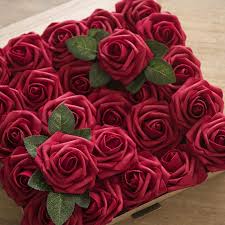 Artificial wedding flowers in bulk. 50pcs Artificial Rose Flowers Pink Real Looking Foam Fake Roses Bulk W Stem For Wedding Bouquets Centerpieces Flower Arrangements Home Party Decorations Artificial Dried Flora Home Ourvagabondstories Com