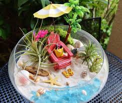 Beach Terrarium Kit Beach Umbrella Und Beachcottageboutique Beach Beachcottageboutique Terrarium Umbrella Terrarium Mini Garten Garten Deko