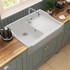 Evier Timbre D Office A Poser En Granit Blanc Kumbad Tamarin 1 Bac 1 Egouttoir Cuisissimo Evier A Poser Evier Cuisine Granit Blanc