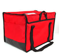 HEATED Food Delivery Bag Red