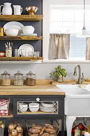 11 Stunning Black Kitchen Cabinet Ideas That Are Too Chic For Words Open Shelving Kitchen Cabinets Kitchen Cabinet Design Kitchen Design Small