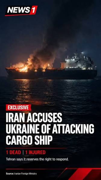 Iran's Foreign Ministry has condemned a Ukrainian attack on an Iranian commercial vessel in the Caspian Sea, saying it resulted in an explosion that killed one sailor and injured another.
