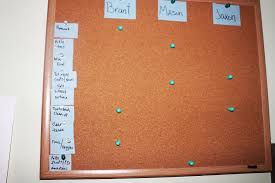 The Crazed Dish Cork Board Chore Chart