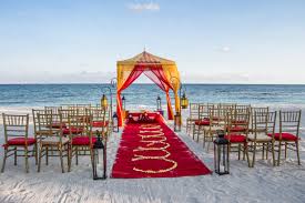Beautiful Bright Colours For An Indian Wedding Nowdestinations Destinationweddings Weddingdecor Indian Beach Wedding Dreams Tulum Beach Wedding Setup