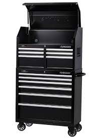 36 Inch 12 Drawer Mobile Tool Storage Chest And Cabinet Set In Black Tool Chest Tool Storage Drawers
