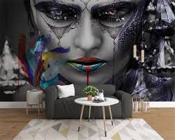Contemporary & modern wall art. Beibehang Custom Wallpaper Modern Minimalist Graffiti Bright Sexy Beauty Abstract Wall Painting Living Room Bedroom 3d Wallpaper Custom Wallpaper 3d Wallpaperwallpaper Modern Aliexpress
