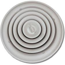 Speedi Grille 10 In Round Ceiling Air Vent Register White With Fixed Cone Diffuser And Bowtie Damper Sg Rcr 10 The Home Depot Vent Registers Ceiling Diffuser Air Vent