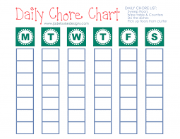 Cleaning Tips To Reduce Allergies Printable Chore Chart