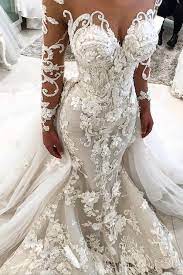 Elegant New Arrival Beautiful Lace Appliques Mermaid Wedding Dresses Long Sleeve Online Cheap Bridal Gowns Ba9786 Wedding Dresses Bridal Gowns Mermaid Long Sleeve Bridal Gown