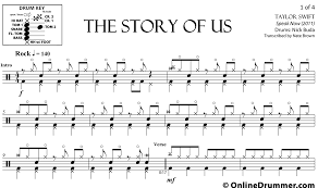 Pink Floyd Another Brick In The Wall Part 2 Sheet Music The Story Of Us Taylor Swift Drum Sheet Music Onlinedrummer Com Drum Sheet Music Sheet Music Drums Sheet