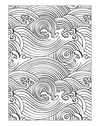 Ocean Coloring Book For Seniors Men Japanese Patterns Pattern Art Japanese Waves