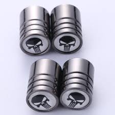 Tk Klz 4pcs Chrome Skull Logo Car Bike Scooter Tires Valve Stem Caps For Jeep Dodge Mercedes Bmw Mustang Volvo Chevrolet Skull Logo Jeep Dodge Valve Stem Caps