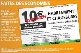Retrouvez les meilleurs bons plans du site auchan sur dealabs. Bon De Reduction De 10 Euros Auchan Pour 20 Euros D Achats Vetements Chaussures