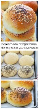 Homemade Burger Buns With Step By Step Video Recipe Homemade Burger Buns Homemade Burgers Burger Buns Recipe