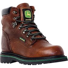 John Deere Mens 6 In Lace Up Waterproof Boots Hunting