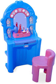 Joymor kids princess vanity table and chair set, kids vanity set with mirror, makeup dressing table with two 180° folding mirror for girls 4.3 out of 5 stars 332 $80.99 $ 80. Amazon Com Little Tikes Ice Princess Magic Mirror Roleplay Vanity With Lights Sounds Pretend Beauty Accessories Multicolor 24 Months 5 Years Toys Games