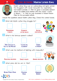 Free Printable Martin Luther King Worksheets