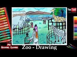 Zoo Drawing Zoo Drawing Drawing Competition Easy Drawings
