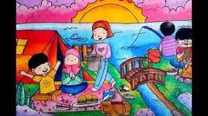 Cara mewarnai gradasi langit part 2 menggunakan. Cara Gradasi Warna Dengan Oil Pastel Menggambar Ilustrasi Pemandangan Berkemah Untuk Pemula Youtube