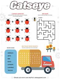 Catseye At Big Truck Day Free Printable Activities Insect Crafts Printable Activities