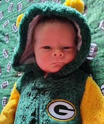My 5 day old son Forrest is ready for the game!