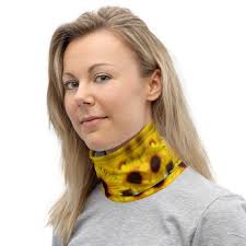 Sunflower Field Face Mask, Designer Ski Gaiter Face Mask, Balaclava Hijab  Mask, Washable Yoga Wrap Hairband, Man Headband, Rag Do, Scarf