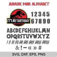 Jurassic Park Alphabet Svg Jurassic Park Logo Svg Dinosaur Birthday Party Dinosaur Theme Svg T Rex Jurassic Park Jurassic Park Logo Jurassic Park World