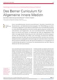 It is associated with the university of bern. Pdf Das Berner Curriculum Fur Allgemeine Innere Medizin