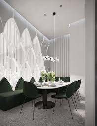 Cisne Lounge Cafe Design 11 Rich Dark Green Upholstered Sofa And Dining Chairs Accommodate Large Ga Lounge Interiors Restaurant Interior Design Lounge Design