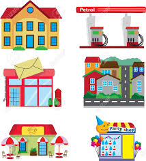 Town Buildings Coffee Shop Gas Station Post Office Party Building Images Gas Station Town Building