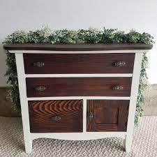 Classy Dresser In Java Antique White Combo Repurposed Furniture Diy Classy Dresser Painting Antique Furniture