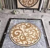 Customized Size Polished Marble Stone Floor Tile Water-Jet Medallion Design  for Villa/Home