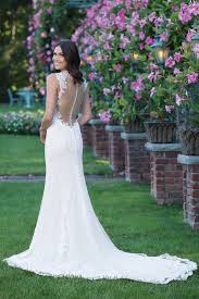 Style 3913 Plunging V Neck Wedding Dress With Lace Appliques Open Back Sincerity Wedding Dress Wedding Dresses Lace Wedding Dresses