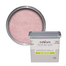 Measure the length and height of the walls. Colours Feature Wall Angelic Sparkle Glitter Emulsion Paint 1l Departments Diy At B Q Glitter Paint For Walls Glitter Paint Bedroom Diy Living Room Paint