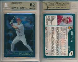 Height 6' 3, weight 235 lb. Albert Pujols 2001 Topps Chrome Late Addition 596 Rookie Card Rc Bgs 9 5 Gem