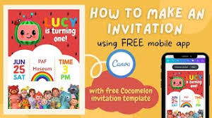 Invites, cards & more in a huge range of designs. How To Make Invitation Layout Using Mobile Phone Cocomelon Birthday Party Youtube
