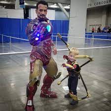 See more ideas about costumes, father son costumes, kids costumes. Cute Father Son Halloween Costumes Irondad And Spider Lad Boing Boing