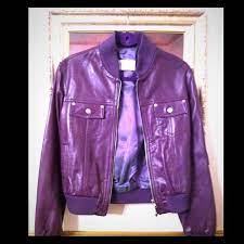Olivieri Venezia Purple Leather Bomber Jacket Leather Bomber Jacket Purple Leather Leather Bomber