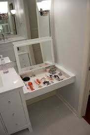 Built In Makeup Counter Master Bathroom Vanity Small Bathroom Vanities Bathroom With Makeup Vanity