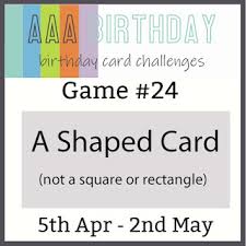 Laying it on your mat you can easily find the center of one of the sides. Shaped Card Aaa Birthday Challenge Sanju S Creations