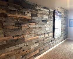 Absolutely Love This Wall Built With Our Prefabricated Pallet Wood Wall Panels Photo Sent In From A Local Misso Wood Panel Walls Wood Pallet Wall Wood Pallets
