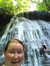 Upper waterfall and lower cascade near Monticello