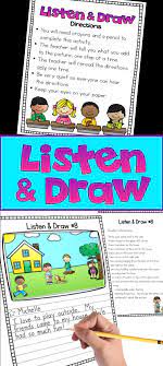 Listen And Draw Listening Comprehension Listening Activities For Kids Oral Language Activities Active Listening