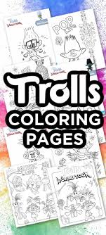 So, for all the trolls fans in your life, here are six coloring pages of the colorful characters to enjoy! Trolls Coloring Pages Made With Happy