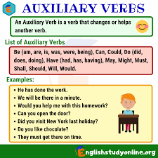 Modal verbs are a kind of auxiliary or helping verb. Auxiliary Verbs Meaning Useful List Examples In English English Study Online